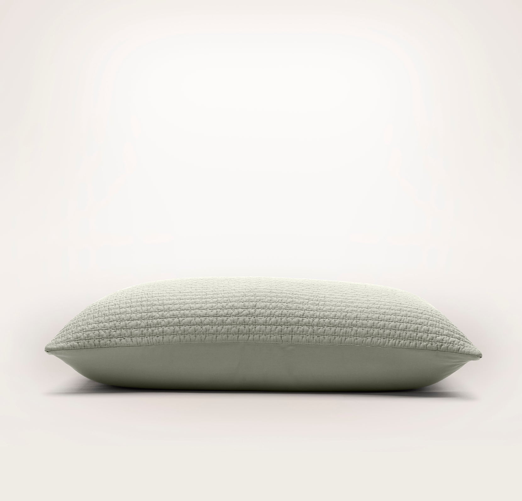 Signature Textured Stitch Quilted Sham - Green - view 1