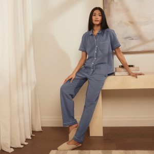 Soft Knit Short Sleeve & Pants Pajama Set - view 1