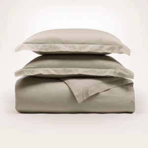 Percale Hemmed Duvet Set - view 1