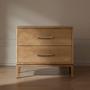 2-Drawer Wood Nightstand - view 1