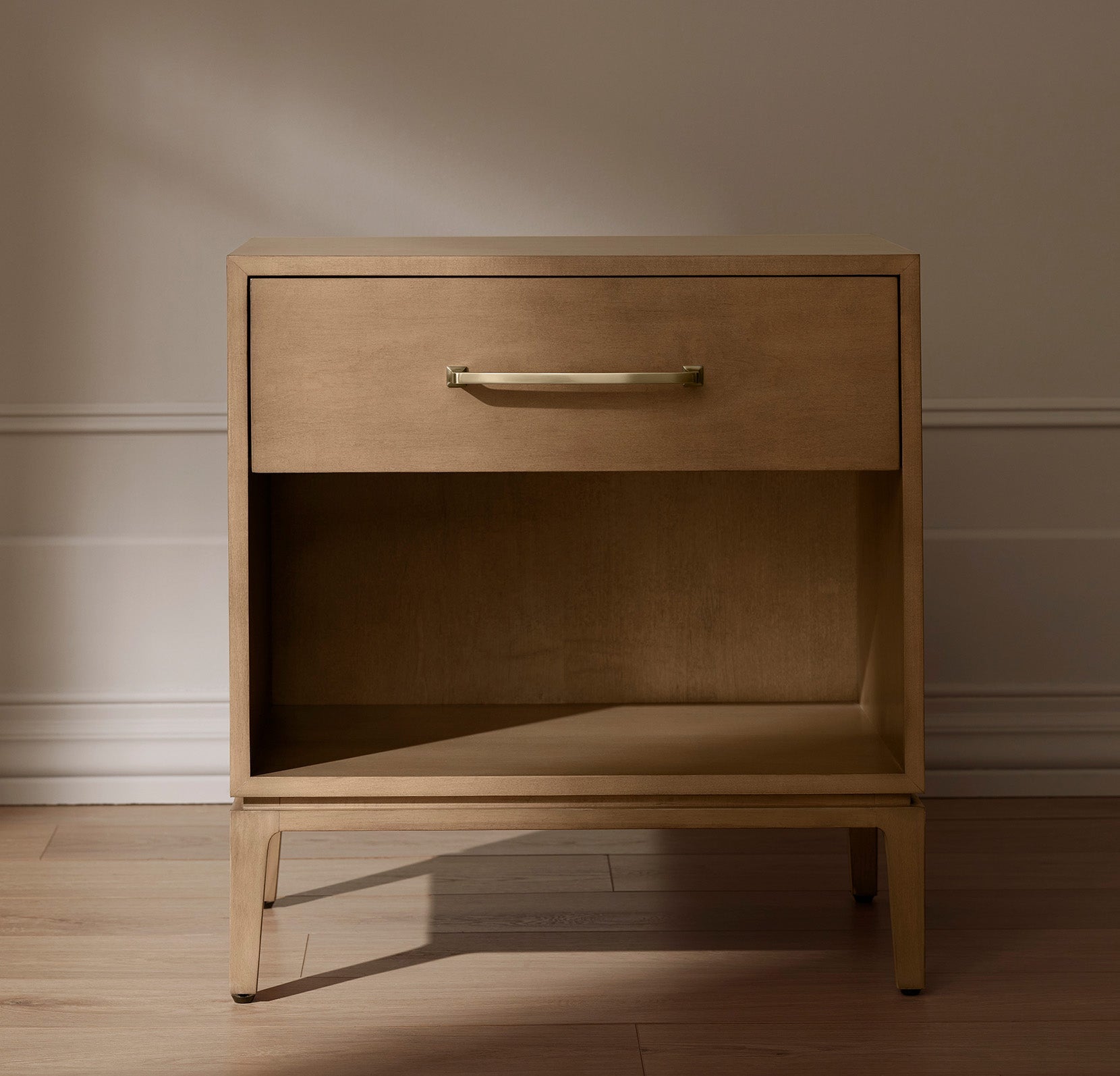 Single Drawer Wood Nightstand - view 1
