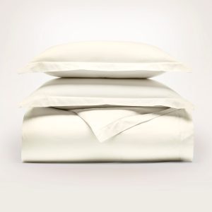 Signature Hemmed Duvet Set - Neutral - view 1