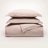 Signature Hemmed Duvet Set - Pinks - view 1