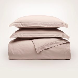 Signature Hemmed Duvet Set - Pinks - view 1