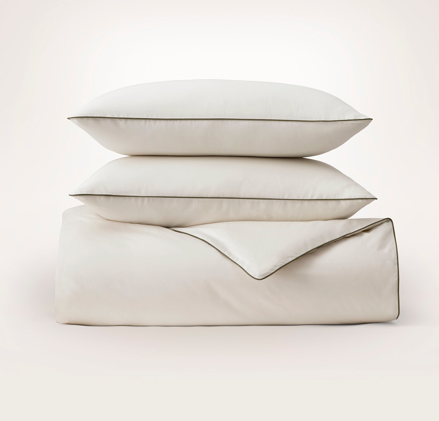 Percale Embellished Duvet Set - Brown - view 1