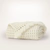Grand Waffle Merino Wool Throw Blanket - Neutral - view 1