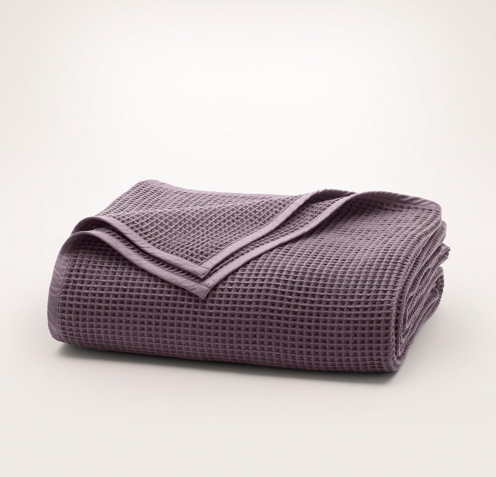 Waffle Bed Blanket - Plum - view 1