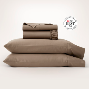 Percale Hemmed Sheet Set - Brown - view 1