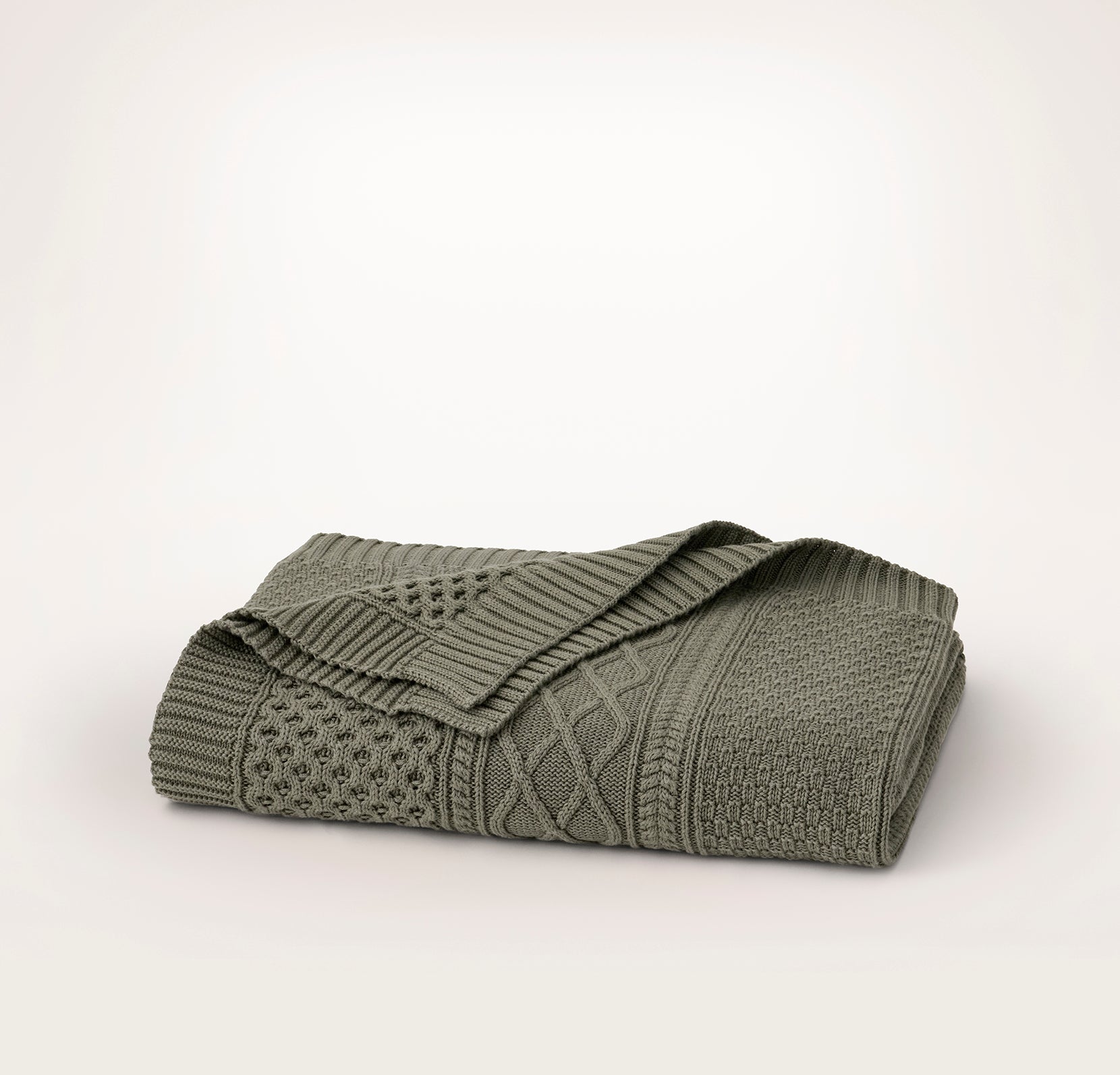 Aran Knit Throw Blanket - view 1