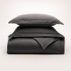 Signature Hemmed Duvet Set - Blacks - view 1