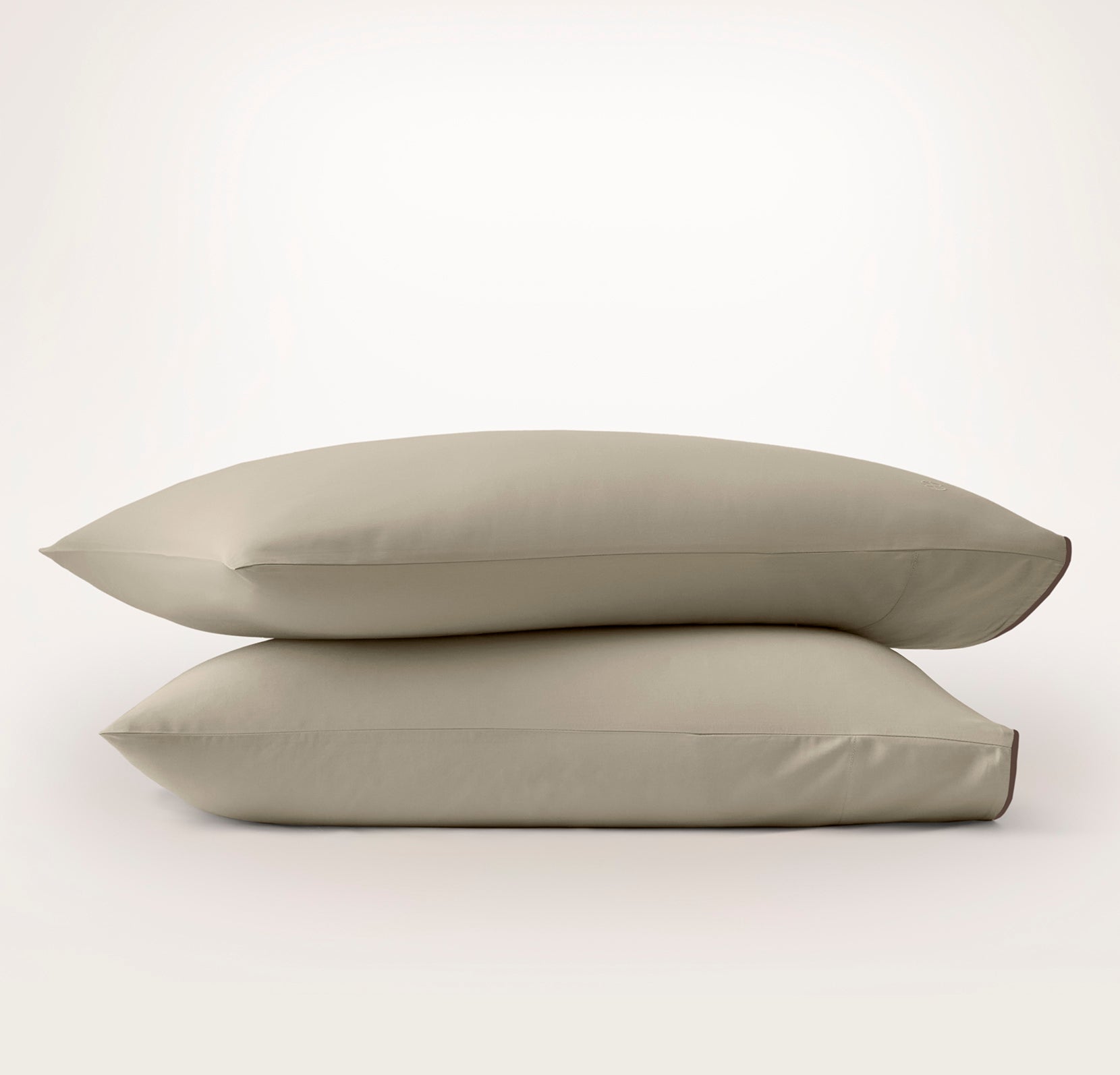 Signature Embellished Pillowcase Set - Brown - view 1