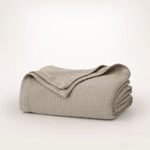 Modern Crochet Bed Blanket - Brown - view 1