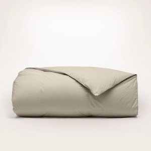 Percale Quilted Down Alternative Comforter - Brown - view 1