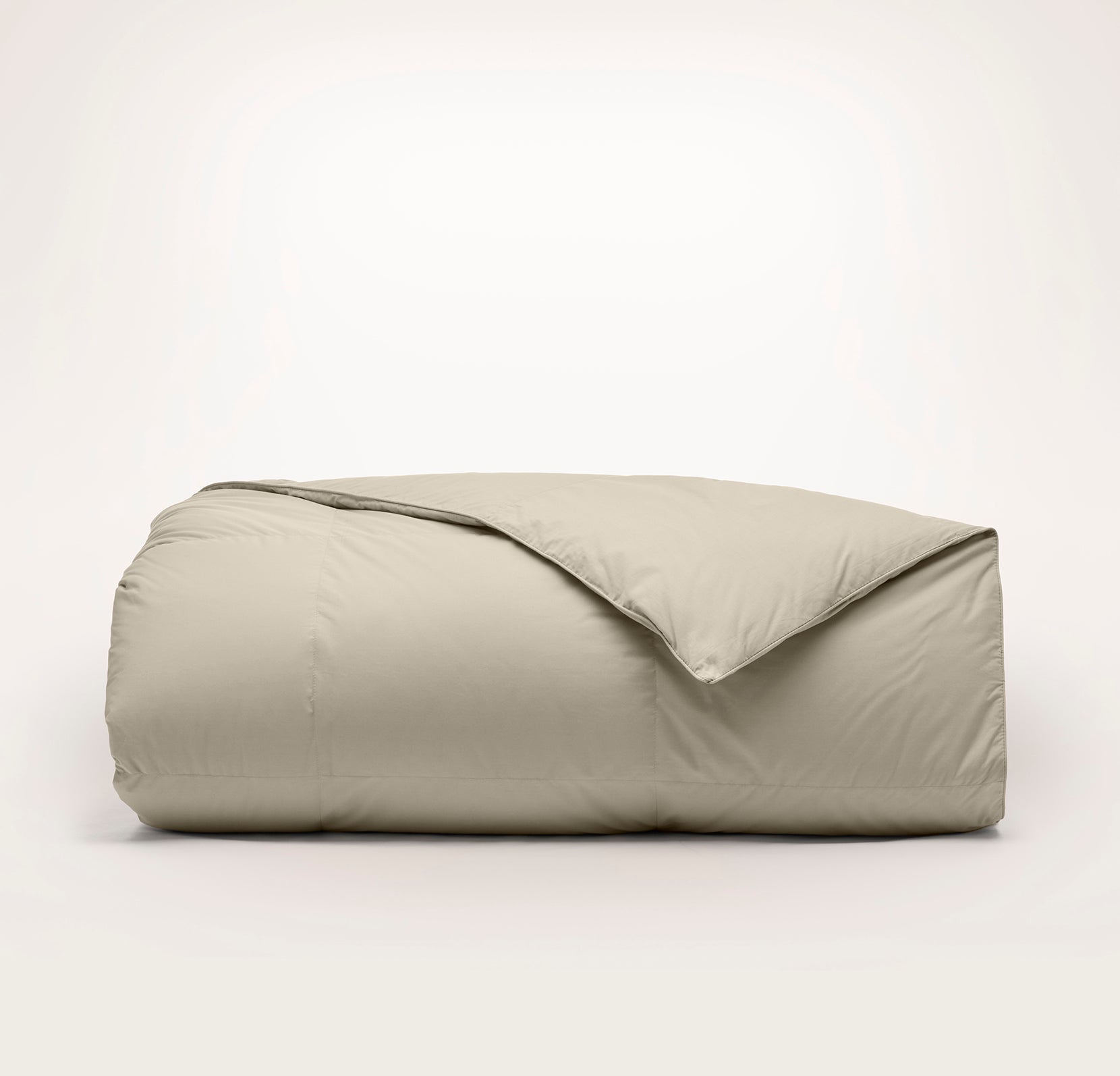 Percale Quilted Down Alternative Comforter - Brown - view 1