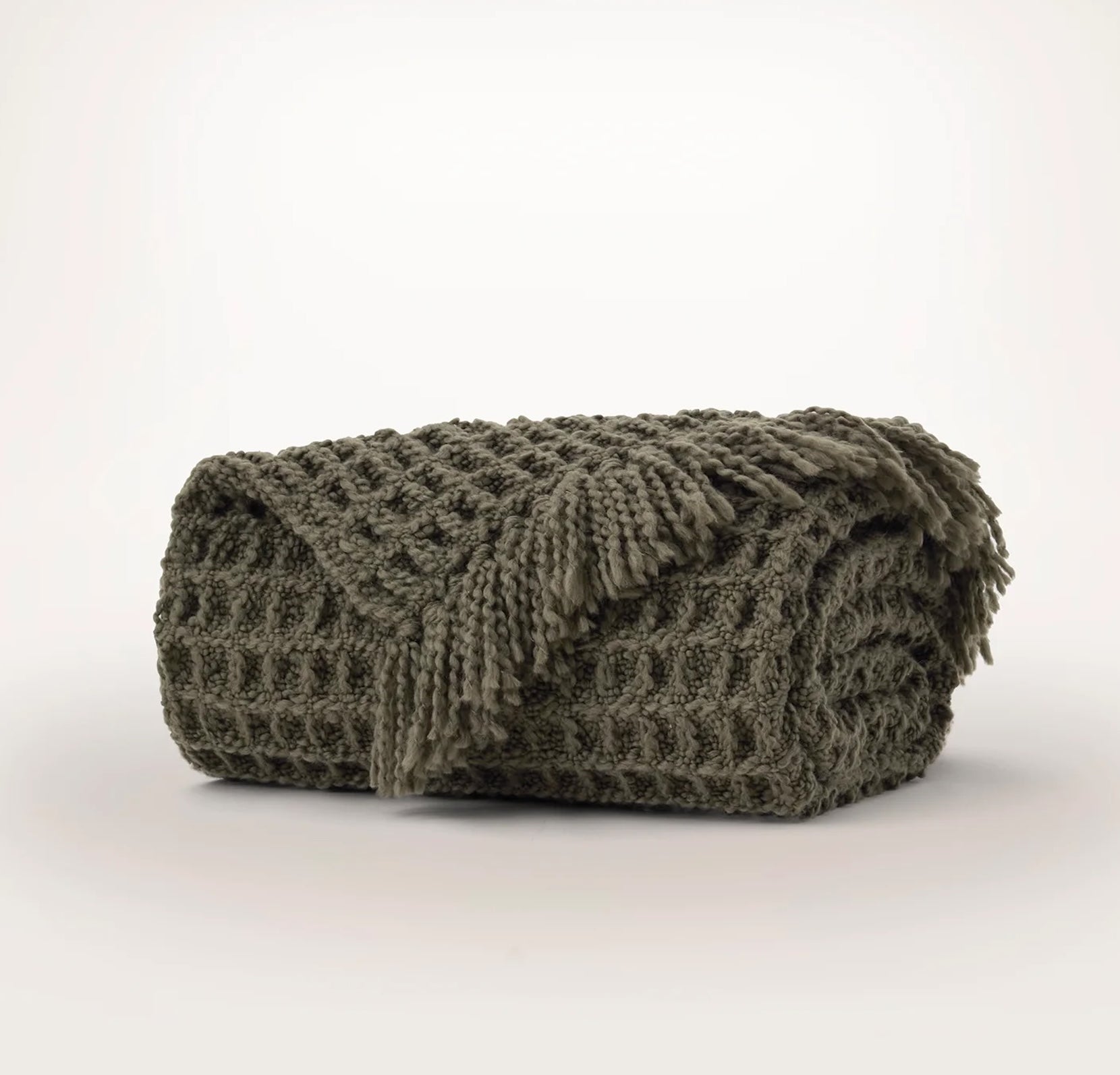 Grand Waffle Merino Wool Throw Blanket - view 1
