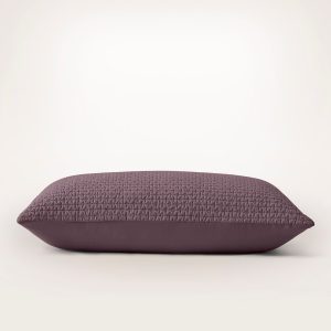 Signature Textured Stitch Quilted Sham - Plum - view 1