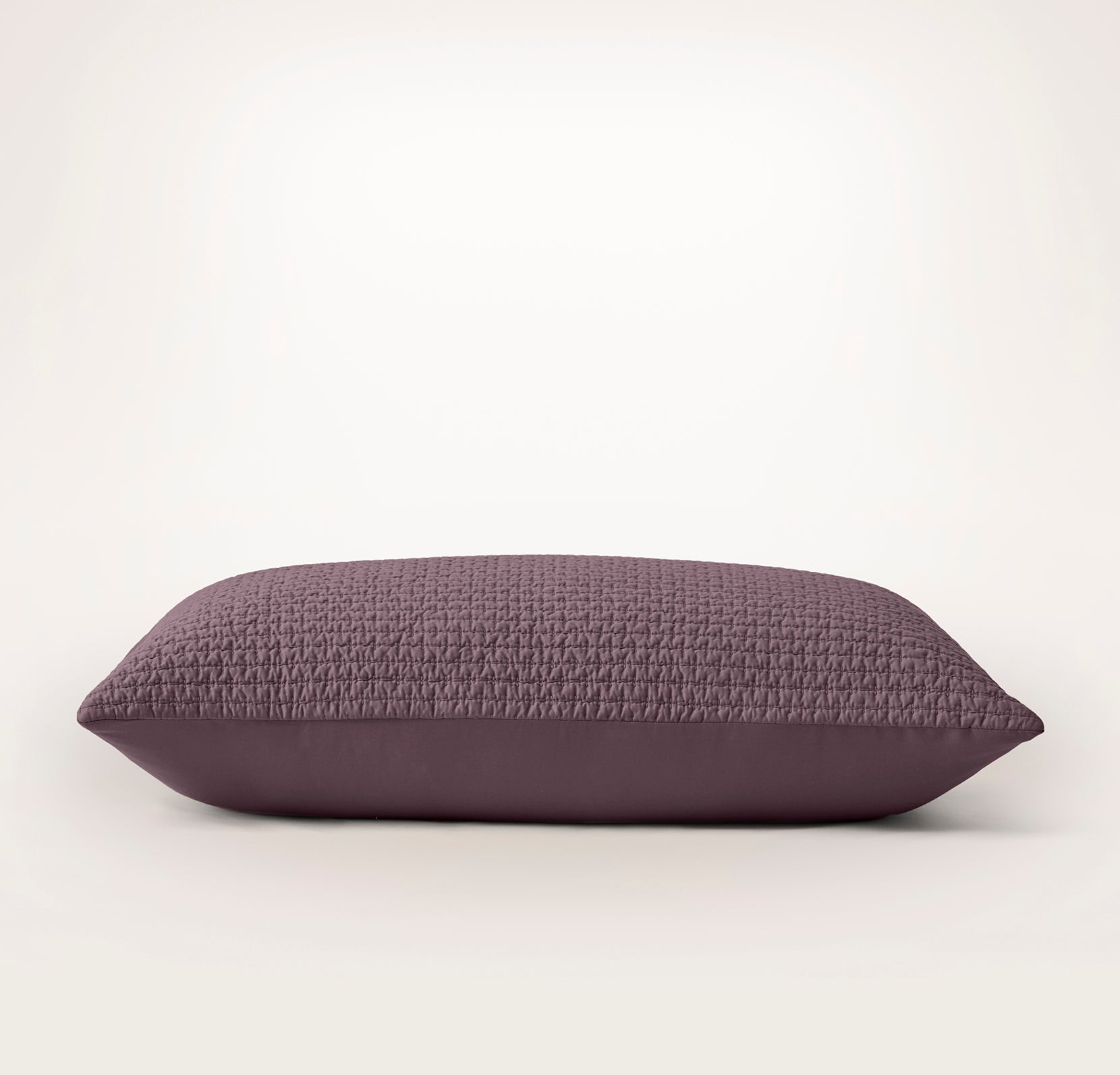 Signature Textured Stitch Quilted Sham - Plum - view 1