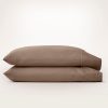 Percale Hemmed Pillowcase Set - Brown - view 1