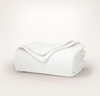 Modern Crochet Bed Blanket - Blacks - view 1