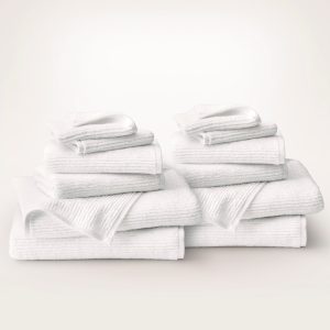 Complete Turkish Ribbed Bath Sheet Bundle - view 1