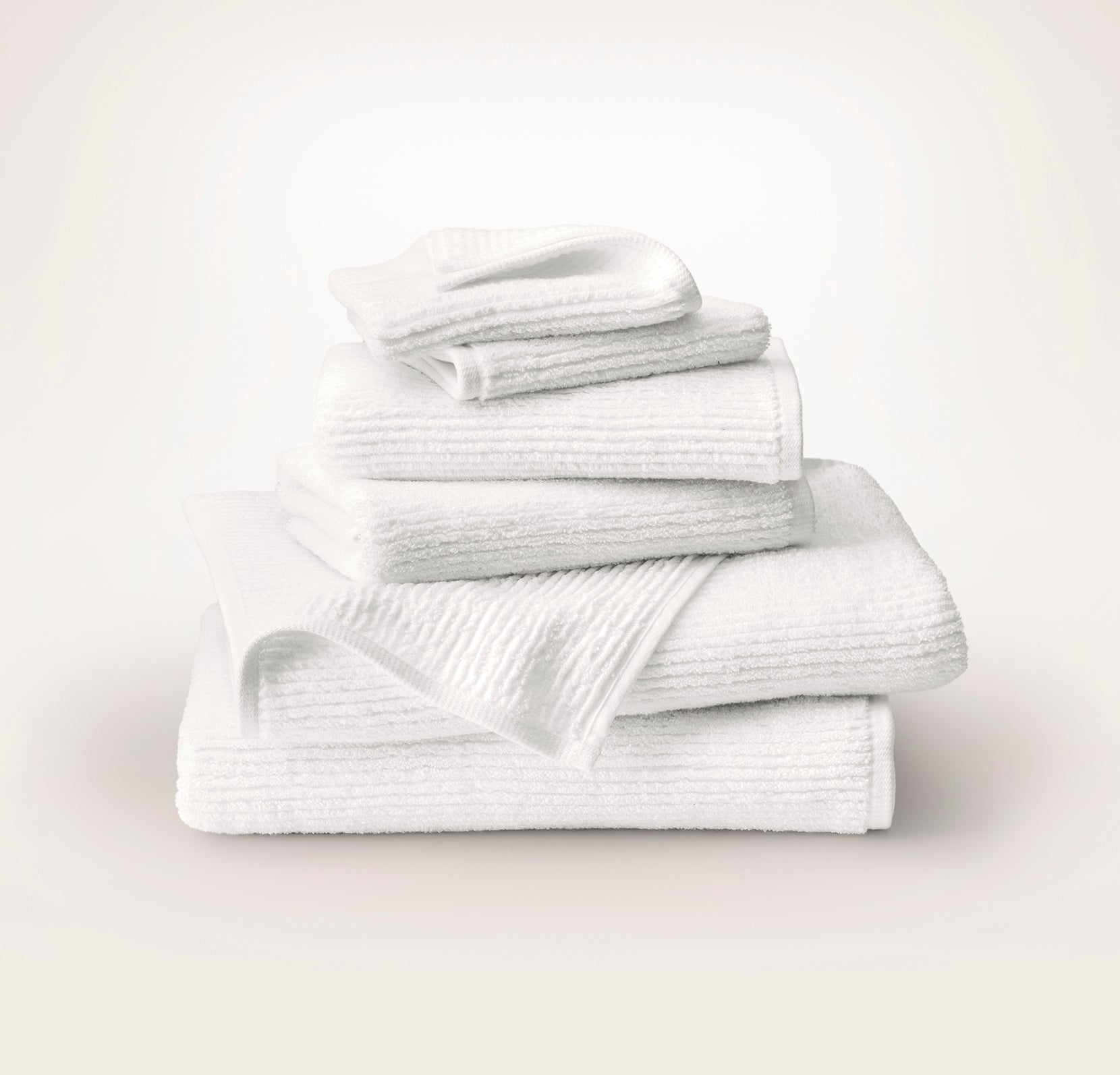 Turkish Ribbed Bath Towel Set - view 1