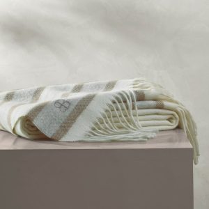 Alpaca Equestrian Stripe Throw Blanket - view 1