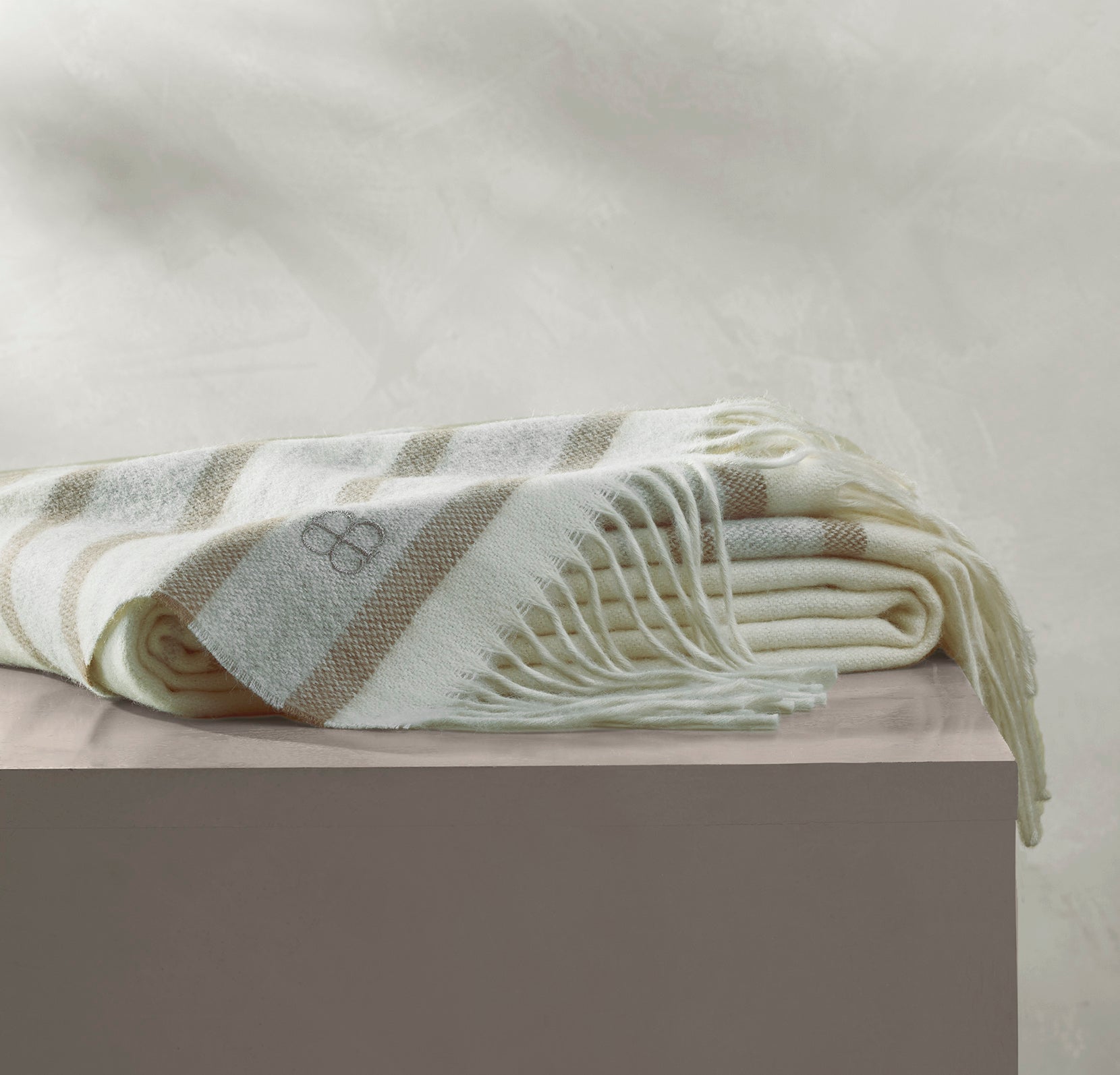 Alpaca Equestrian Stripe Throw Blanket - view 1