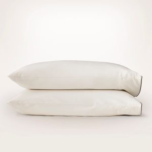 Percale Embellished Pillowcase Set - Brown - view 1