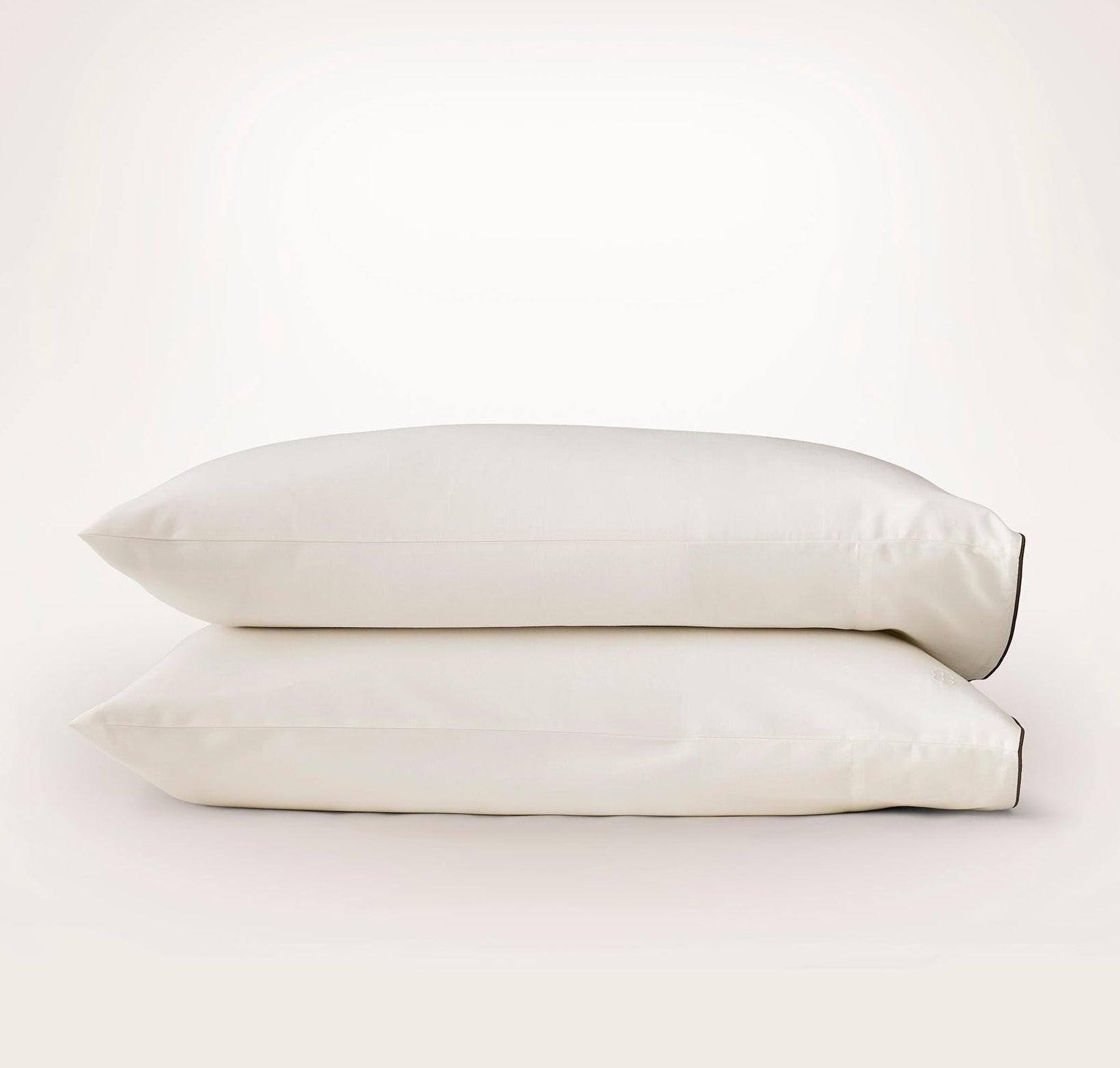 Percale Embellished Pillowcase Set - Brown - view 1
