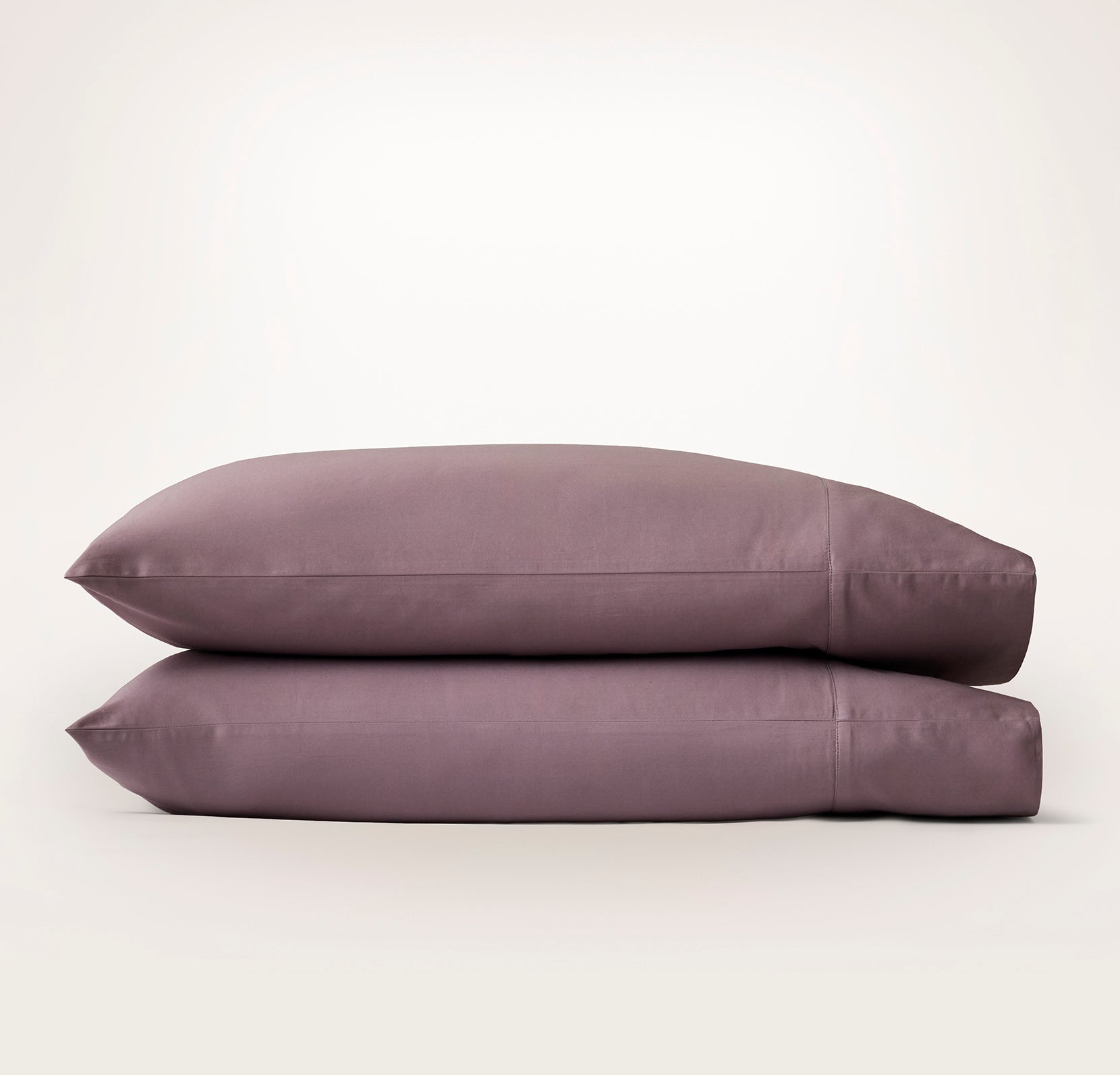 Percale Hemmed Pillowcase Set - Plum - view 1