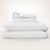 Percale Embellished Sheet Set - Blues - view 1