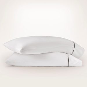 Signature Embellished Pillowcase Set - Brown - view 1