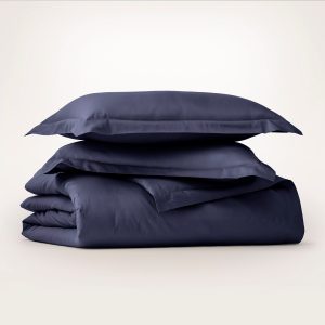 Signature Hemmed Duvet Set - Blues - view 1