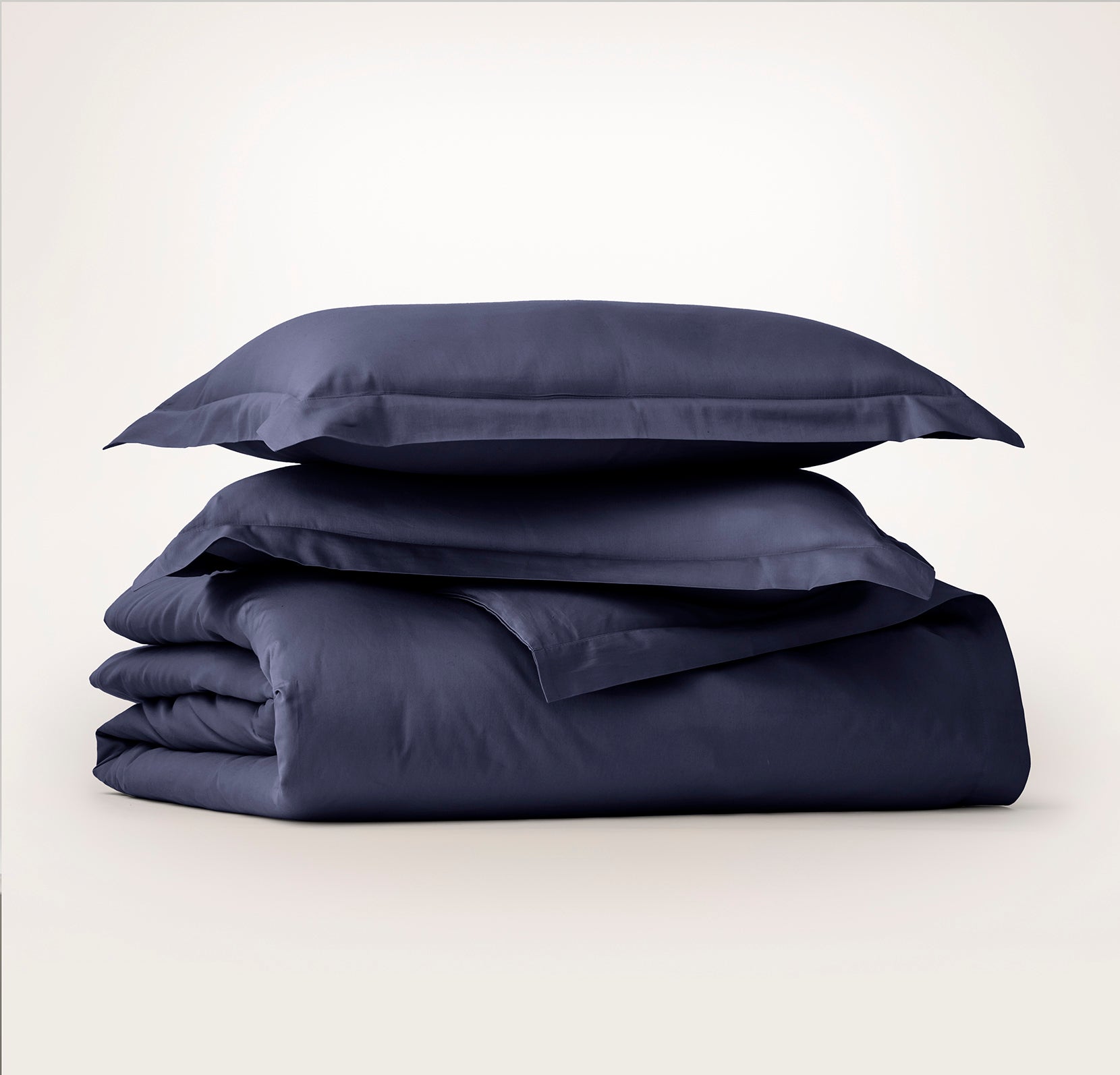 Signature Hemmed Duvet Set - Blues - view 1