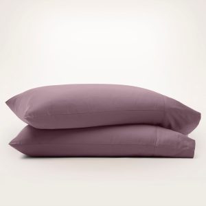 Signature Hemmed Pillowcase Set - Plum - view 1