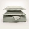 Signature Hemmed Duvet Set - Green - view 1
