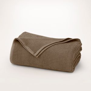 Waffle Bed Blanket - Brown - view 1