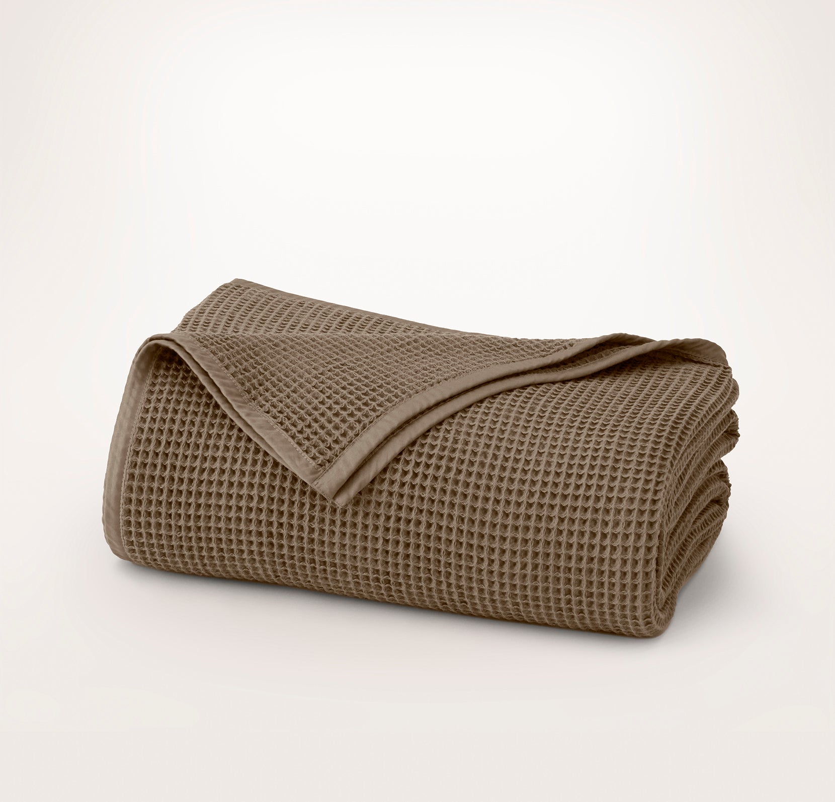 Waffle Bed Blanket - Brown - view 1