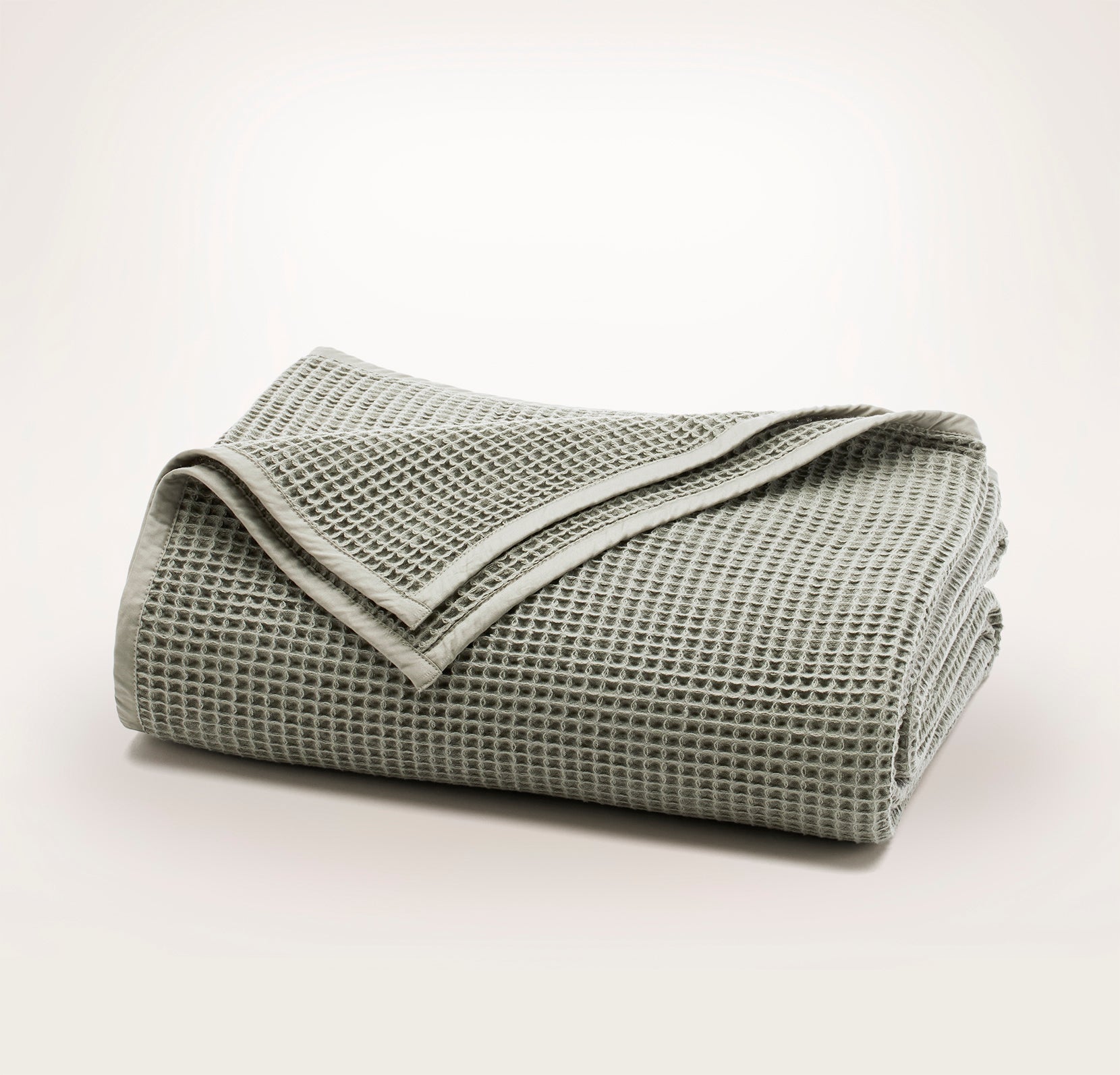 Waffle Bed Blanket - Green - view 1