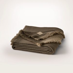 Lavé Wool Throw Blanket - Brown - view 1