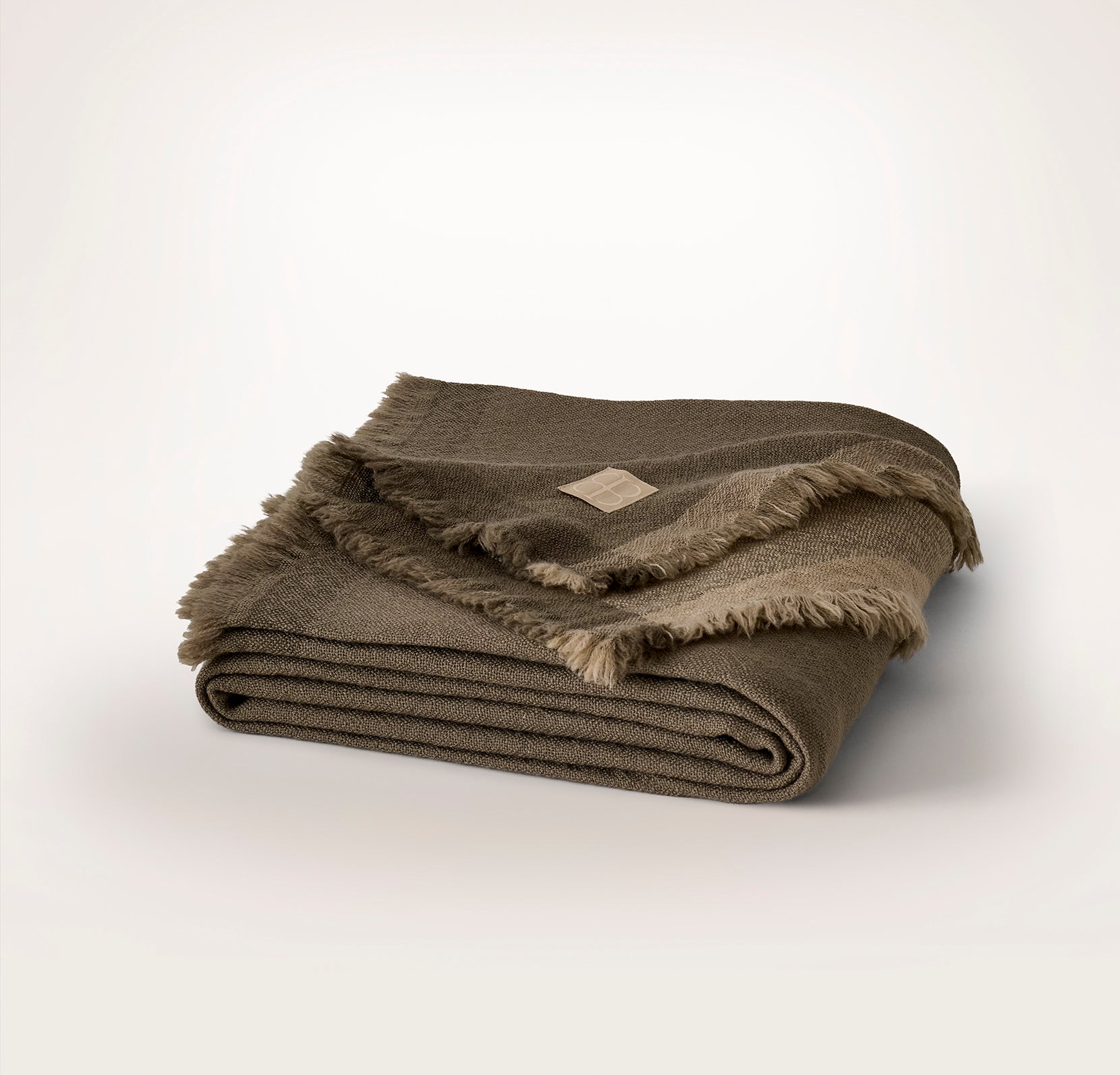 Lavé Wool Throw Blanket - Brown - view 1